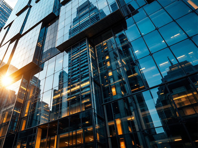 Structural silicone facade